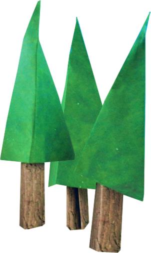Origami Bomen