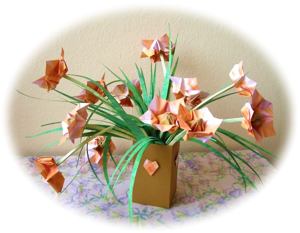 Origami bloemen