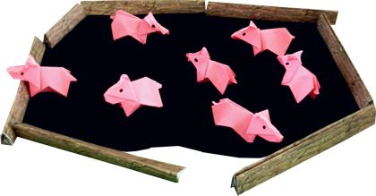 Origami Pigs