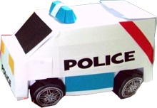 Papercraft Police Van