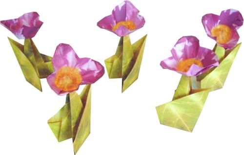 Origami Flowers with Stand