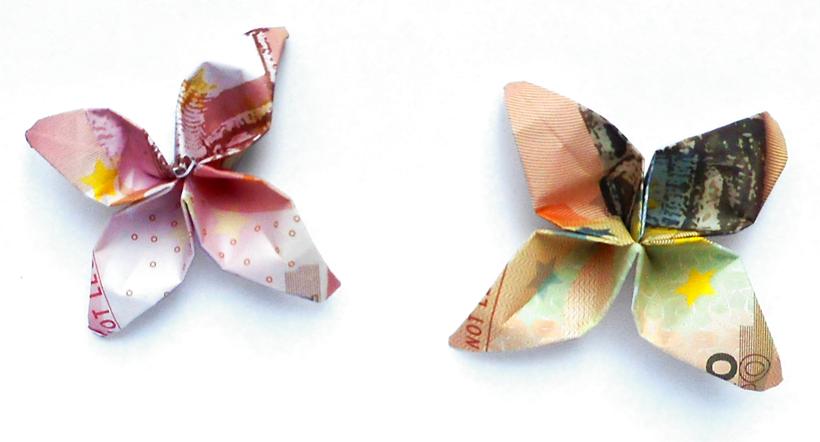 Money Origami Flowers