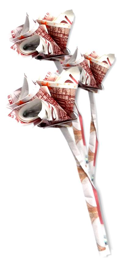 Money Origami Flowers