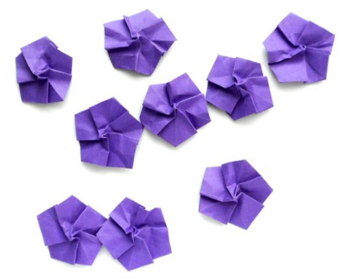 Origami bloemetjes