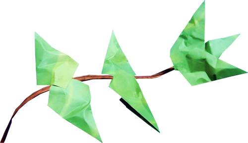 Origami leaf