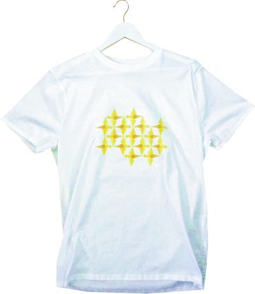 t-shirt met een print in Esscher-stijl