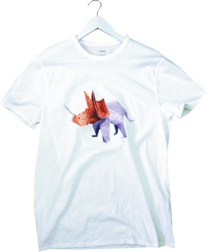 T-shirt with Origami Dino print