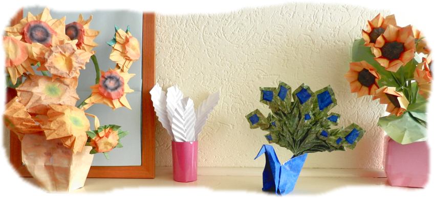 Origami bloemen