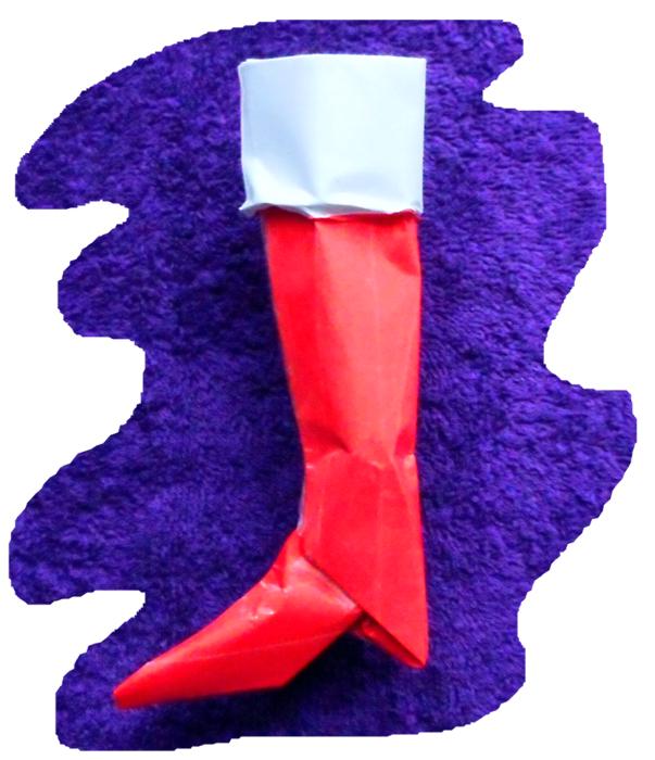 Origami Christmas Boot