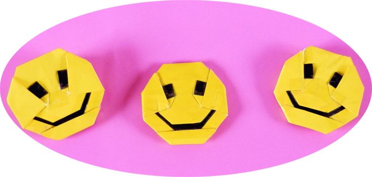 Origami smileys