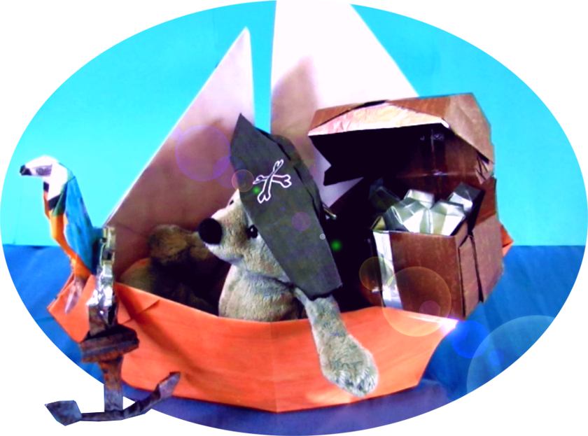 Origami piratenboot