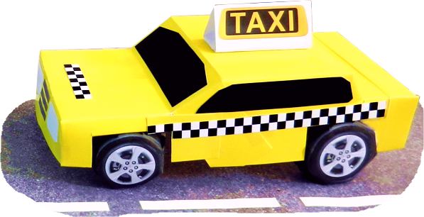 Papercraft Taxi