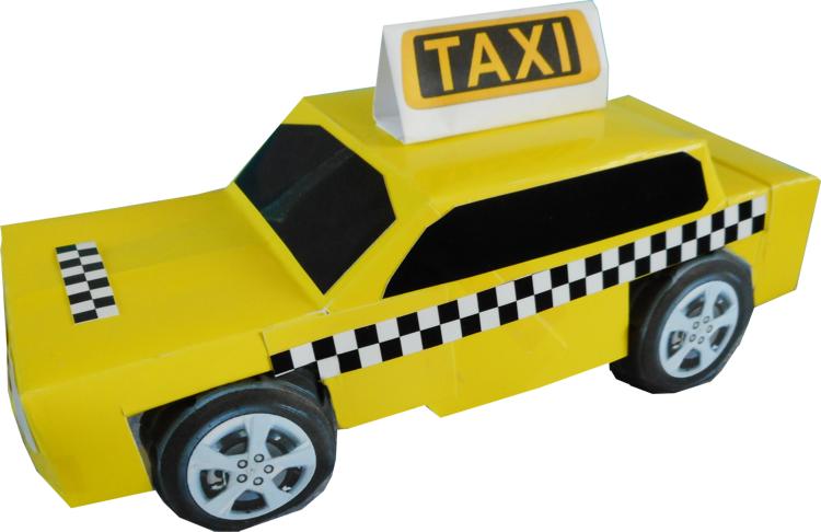 Papercraft Taxi