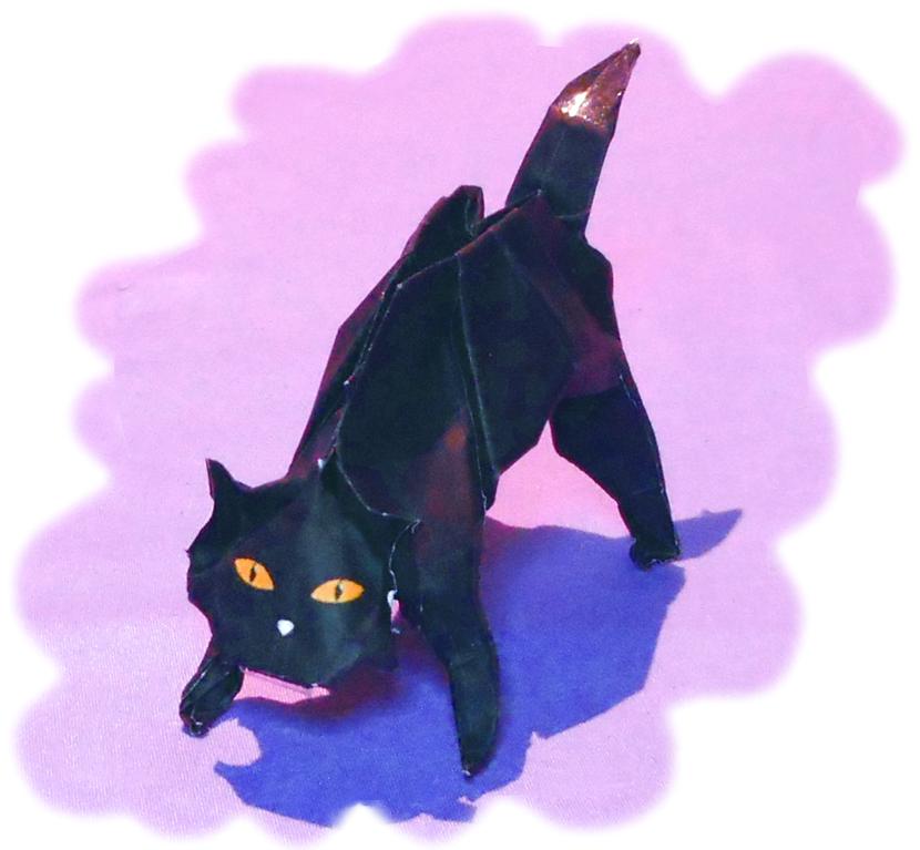 Origami Black Cat