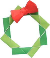 Origami Christmas Wreath