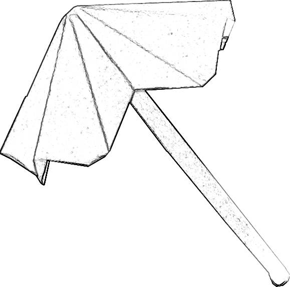 Origami cocktail umbrella coloring picture
