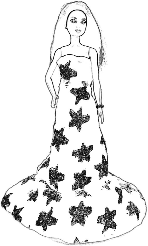 Woman in long dress