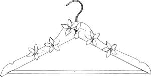 Cloth hanger with flowers
