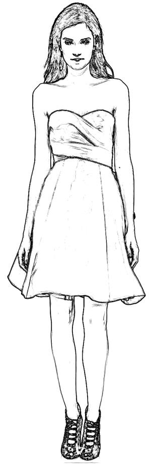 Girl in a cute dress