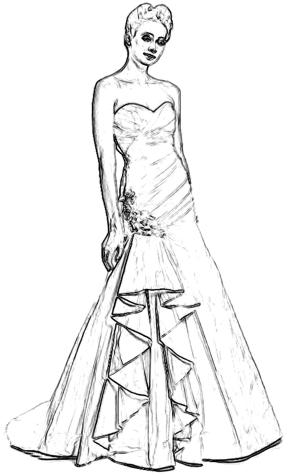 Origami wedding dress