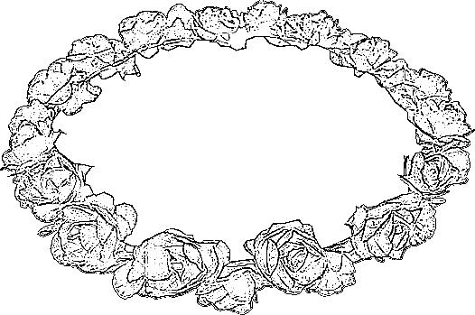 Flower Crown coloring picture