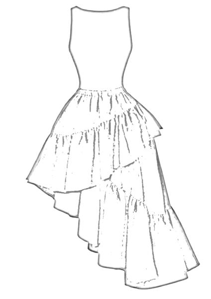 Asymmetrische jurk