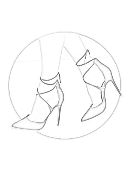 Sandalen met hoge hak