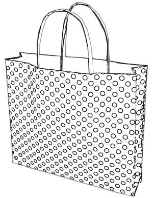 Polkadots shopping bag