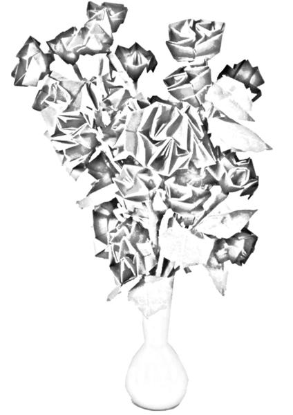 Origami Roses in a vase
