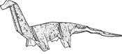 Kleurplaat van een Brachiosaurus dinosaurus