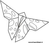 kleurplaat, origami vlinder