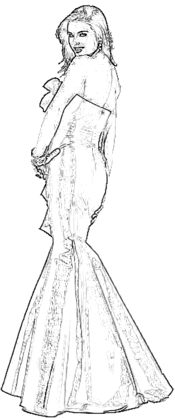 Elegant womans gown