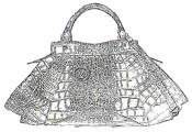 Hand bag coloring picture