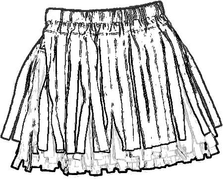 Hawaii skirt coloring picture