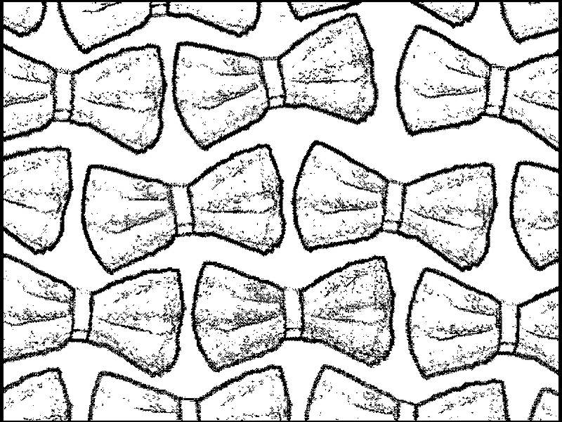 Washcloth bows pattern coloring picture