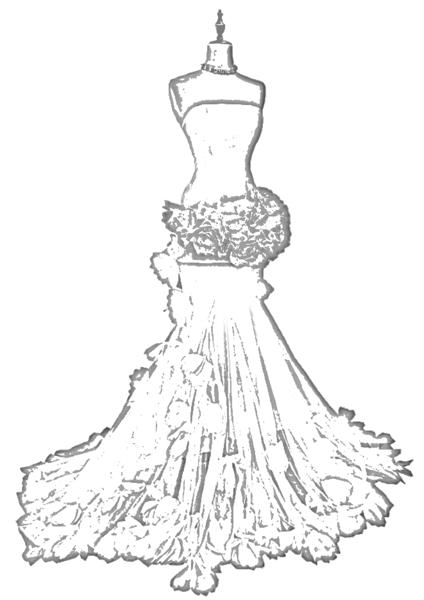 Bruidsjurk met bloemen