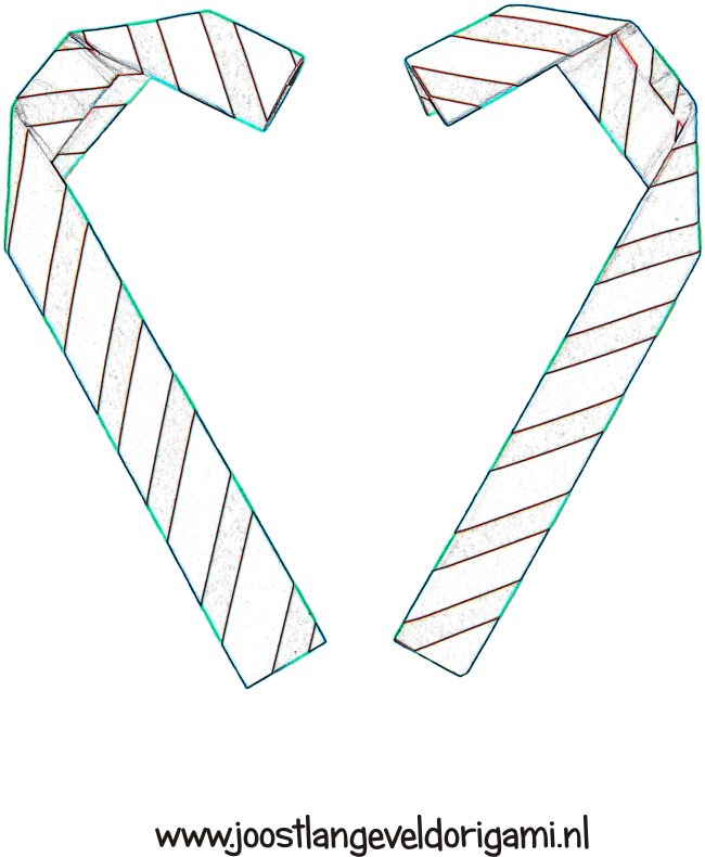 kleurplaat van twee zuurstokken in de vorm van hartje