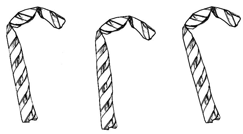 Candy canes coloring picture