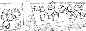 Origami block town