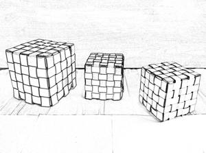Woven cubes