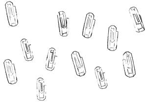 Paperclips coloring picture