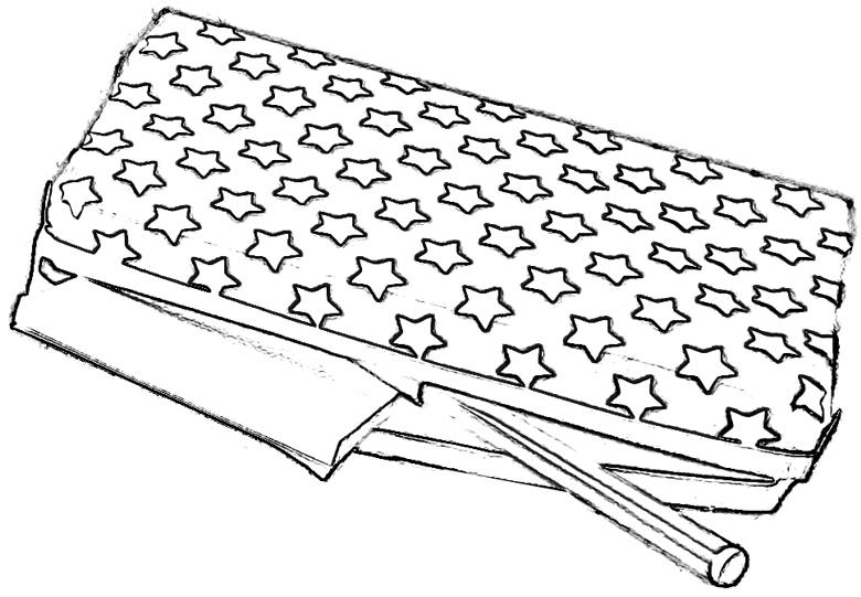 Coloring picture of a pencil case