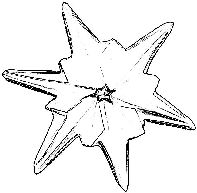 Coloring picture of a snowflake