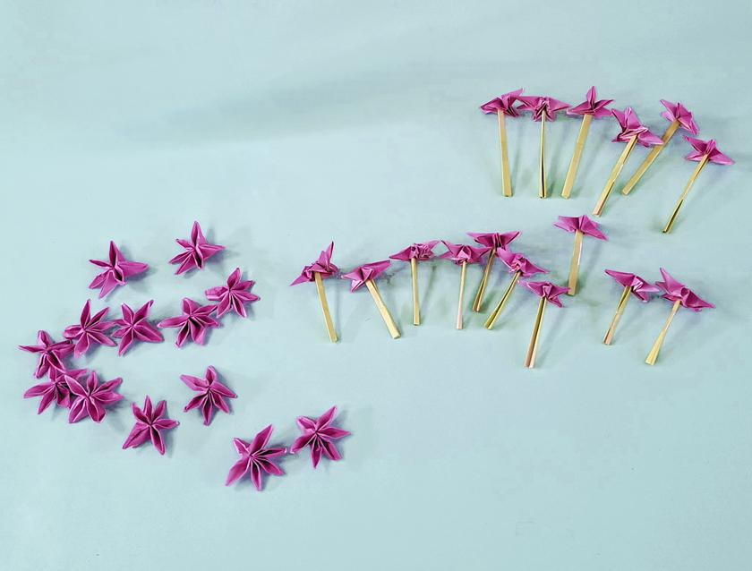 Make an Origami Allium Flower