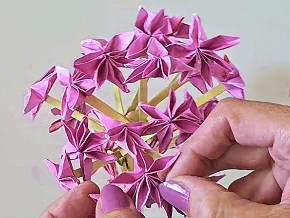 Make an Origami Allium Flower