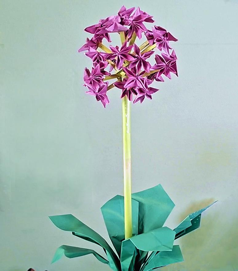 Origami Allium Flower
