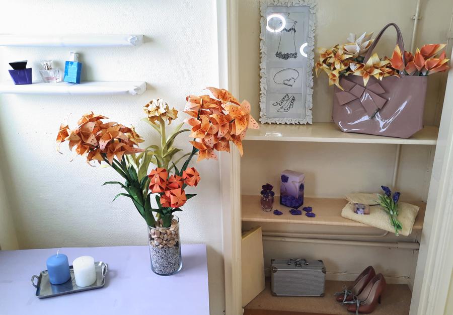 Origami Flowers Home Decorations