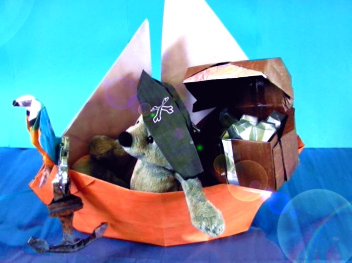 Piratenboot van papier