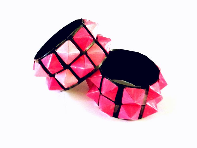 Origami studded bangles