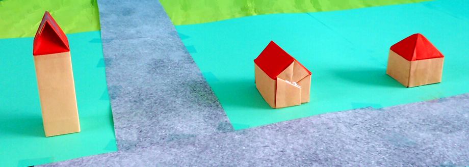 Origami huisjes